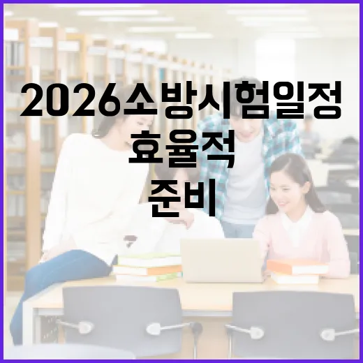 2026 소방 시험 일정을 효율적으로 준비하는 방법 - 요약
