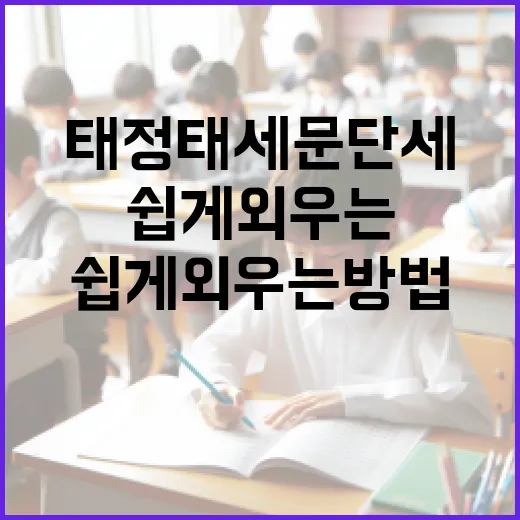 태정태세문단세를 쉽게 외우는 방법 - 요약