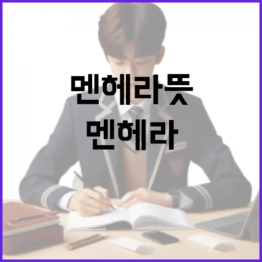 멘헤라 뜻과 이를 효과적으로 관리하는 방법 - 요약