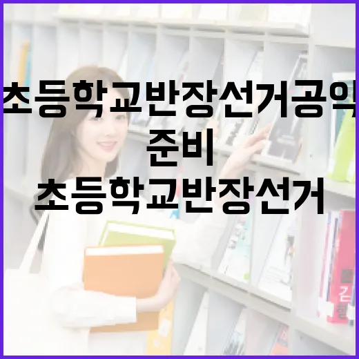 초등학교 반장선거 공약을 준비하는 방법 - 요약