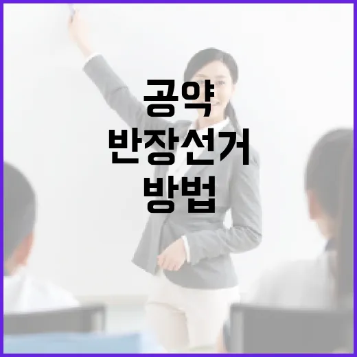 성공적인 반장선거 공약을 준비하는 방법 - 요약