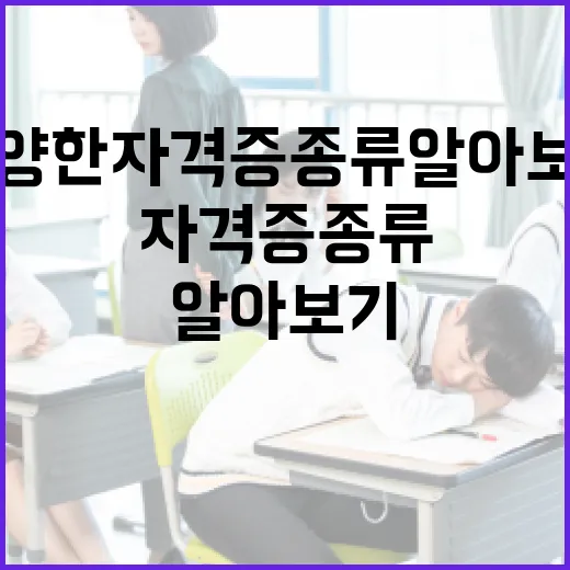 다양한 자격증 종류 알아보기: 어디서부터 시작해야 할까요? - 요약
