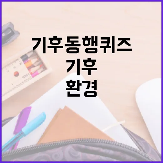 기후동행퀴즈로 환경 의식을 높이는 방법 - 요약