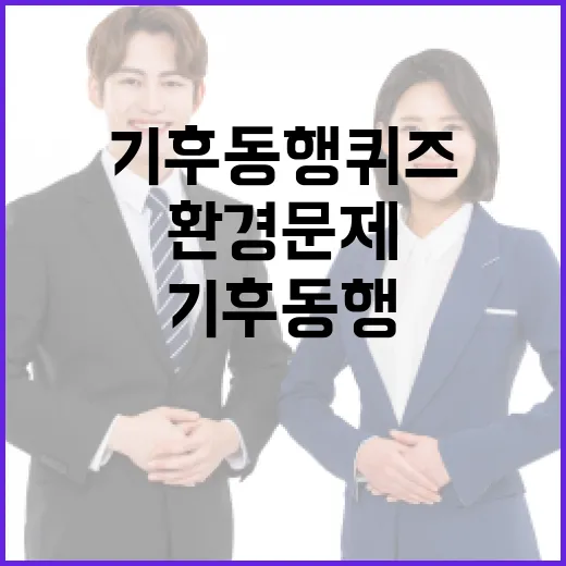 기후동행퀴즈로 환경 문제를 쉽게 배우는 방법 - 요약