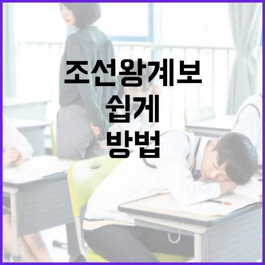 조선 왕 계보를 쉽게 이해하는 방법 - 요약