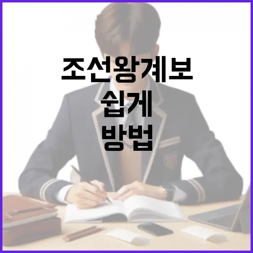 조선 왕 계보를 쉽게 이해하는 방법 - 요약