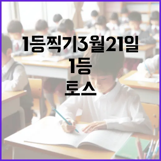 토스 1등찍기 3월 21일에 성공하는 방법 - 요약
