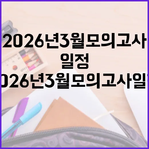 2026년 3월 모의고사 일정을 준비하는 방법 - 요약