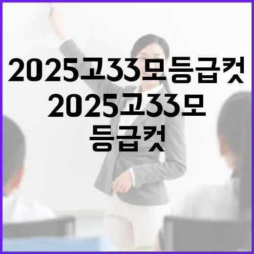 2025 고3 3모 등급컷을 이해하고 준비하는 방법 - 요약