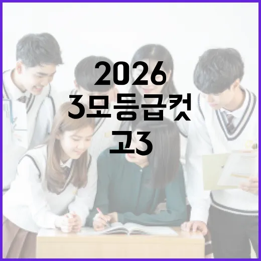 2026 고3 3모 등급컷을 이해하고 대비하는 방법 - 요약