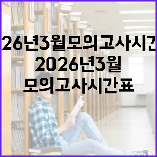 2026년 3월 모의고사 시간표를 준비하는 방법 - 요약
