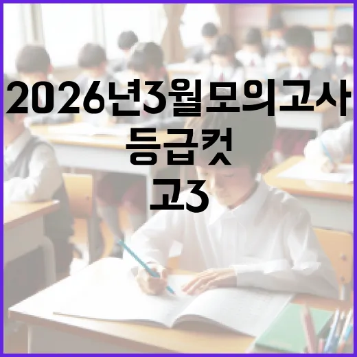 2026년 3월 모의고사 고3 등급컷 이해하는 방법 - 요약