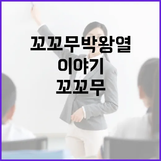 꼬꼬무 박왕열 이야기: 역사 속 숨은 이야기를 발견하는 방법 - 요약