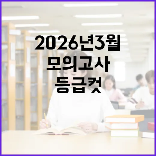 2026년 3월 고3 모의고사 등급컷 이해하는 방법 - 요약