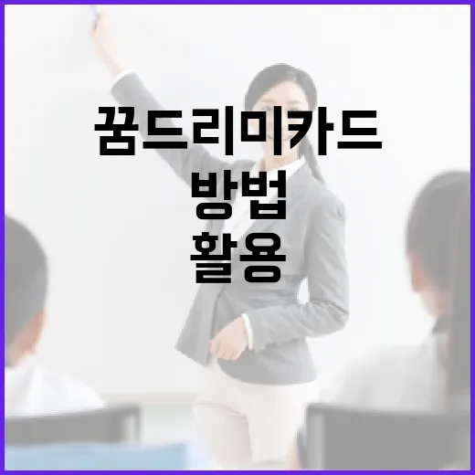 꿈드리미카드를 활용하여 재정 관리하는 방법 - 요약