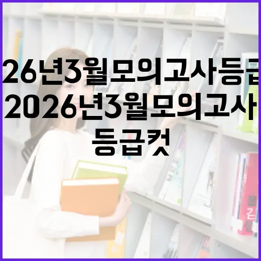 2026년 3월 모의고사 등급컷을 이해하고 대비하는 방법 - 요약