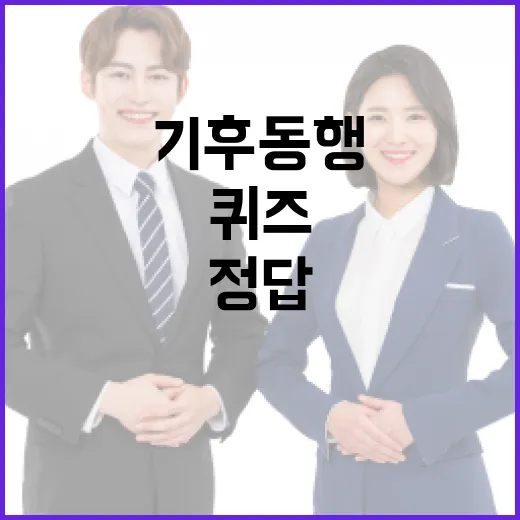 기후동행 오늘의퀴즈 정답을 찾는 방법 - 요약