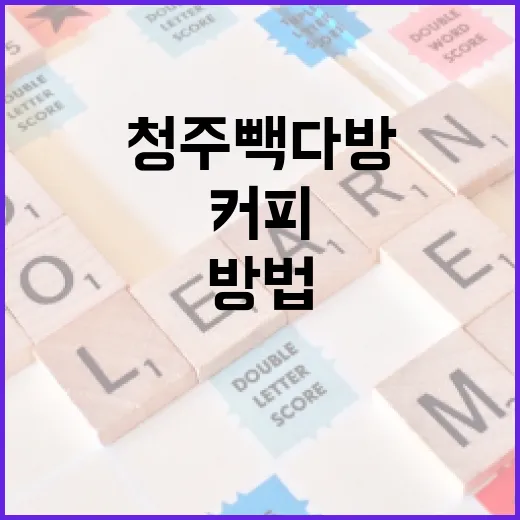 청주 빽다방을 즐기는 방법: 맛있는 커피와 디저트의 세계로 - 요약