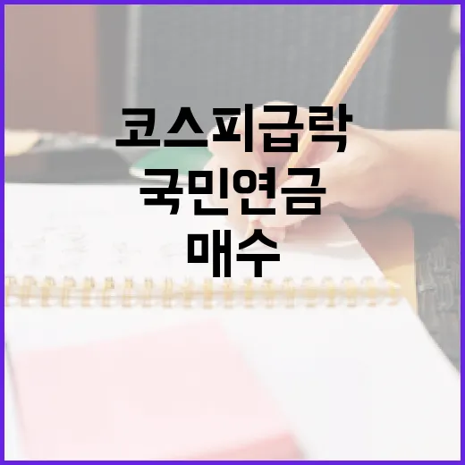 코스피 급락 시 국민연금이 매수하는 종목을 파악하는 방법 - 요약