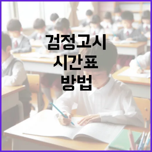 검정고시 시간표를 효과적으로 준비하는 방법 - 요약