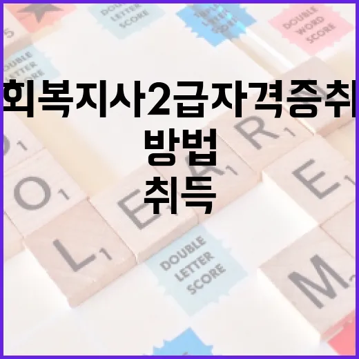 사회복지사 2급 자격증 취득하는 방법 - 요약