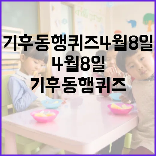 기후동행퀴즈 4월 8일에 참여하는 방법 - 요약