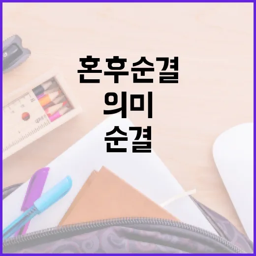 혼후순결의 의미와 실천 방법 - 요약