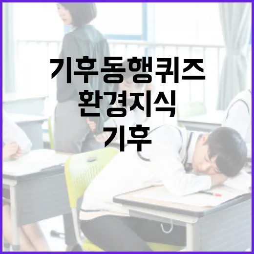 기후동행퀴즈로 환경 지식 향상하는 방법 - 요약