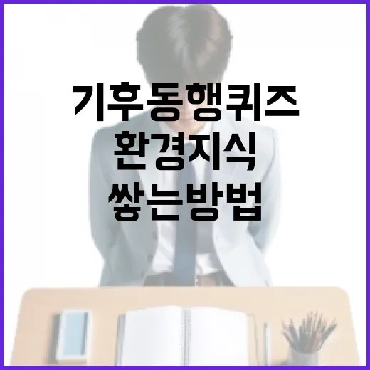 기후동행퀴즈로 환경 지식을 쌓는 방법 - 요약