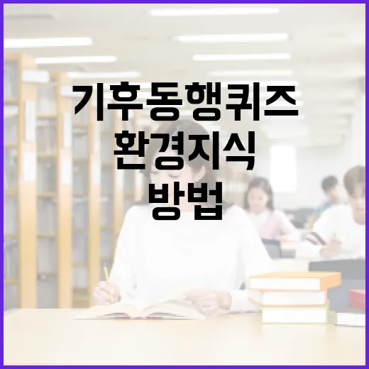 기후동행퀴즈로 환경 지식을 높이는 방법 - 요약