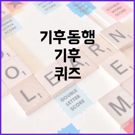 기후동행퀴즈로 기후변화에 대해 배우는 방법 - 요약