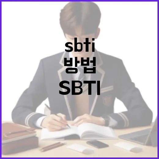 SBTI 이해하고 활용하는 방법 - 요약
