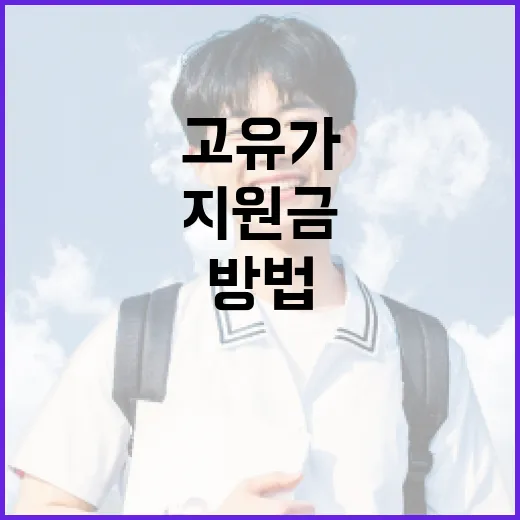 고유가지원금을 받는 방법과 유의사항 - 요약