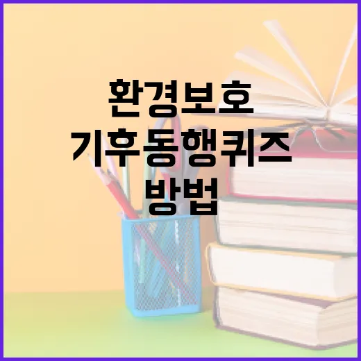 기후동행퀴즈로 환경 보호에 동참하는 방법 - 요약