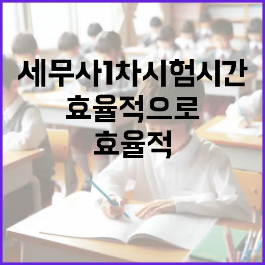 세무사 1차 시험 시간을 효율적으로 관리하는 방법 - 요약