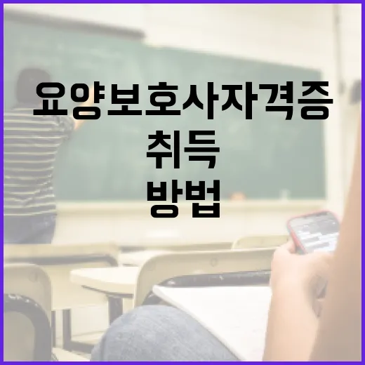 요양보호사 자격증을 취득하는 방법 - 요약