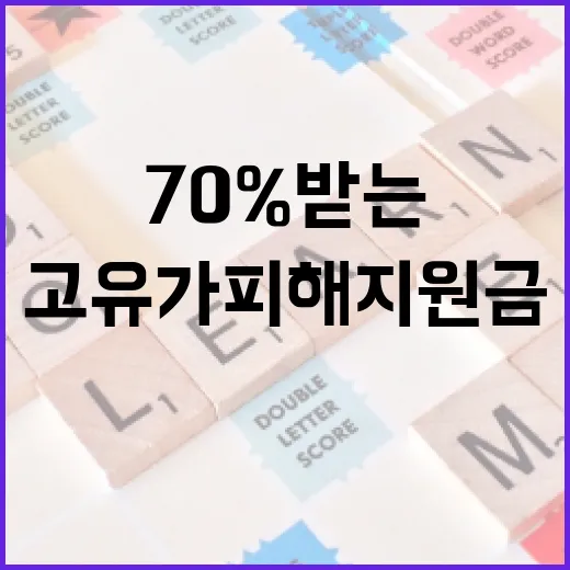 고유가 피해지원금 70% 받는 방법 - 요약