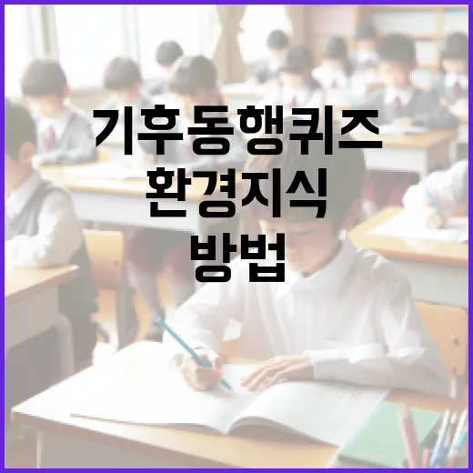 기후동행퀴즈로 환경 지식을 높이는 방법 - 요약