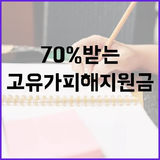 고유가 피해지원금 70% 받는 방법 - 요약