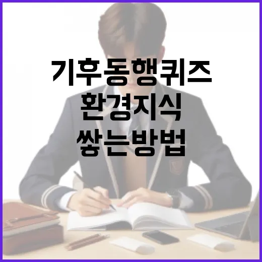 기후동행퀴즈로 환경 지식을 쌓는 방법 - 요약