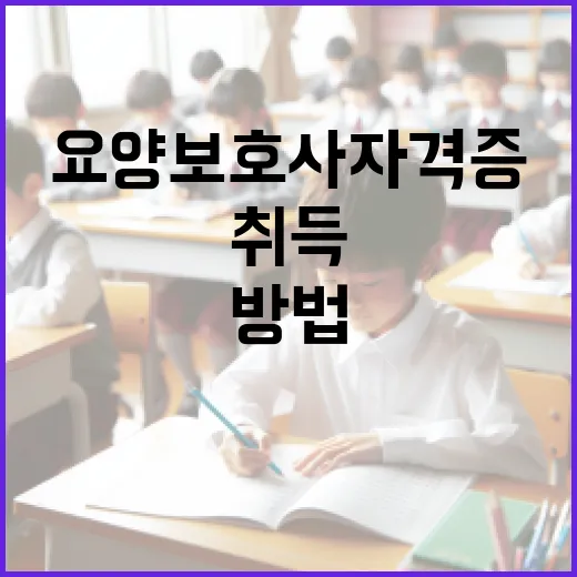 요양보호사 자격증을 취득하는 방법 - 요약