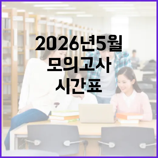 2026년 5월 모의고사 시간표를 효과적으로 활용하는 방법 - 요약