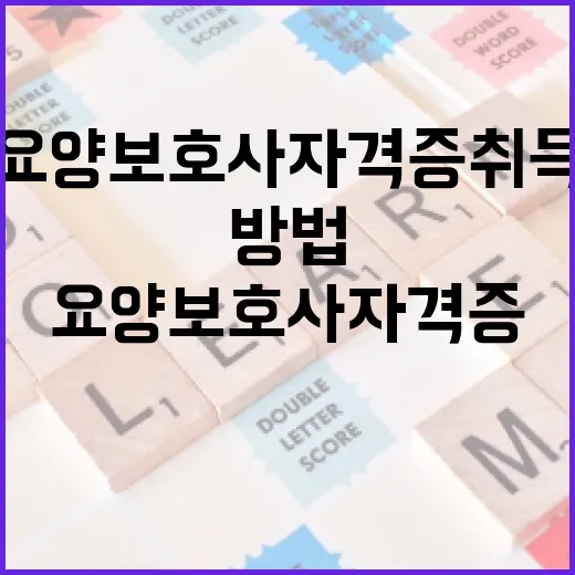 요양보호사 자격증 취득하는 방법 - 요약