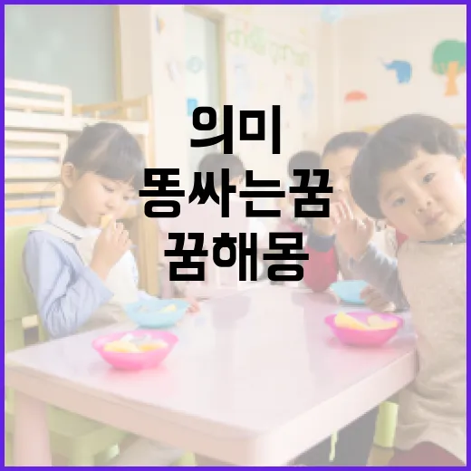 똥싸는 꿈 해몽과 의미를 이해하는 방법 - 요약