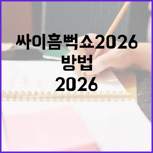 싸이 흠뻑쇼 2026을 즐기는 방법 - 요약