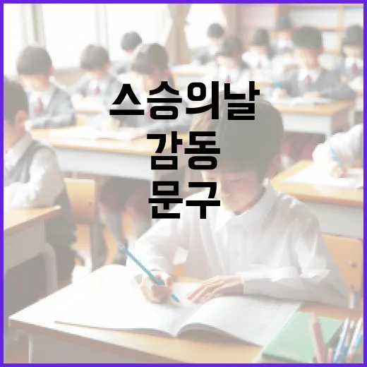 스승의 날에 감동을 전하는 문구 작성법 - 요약