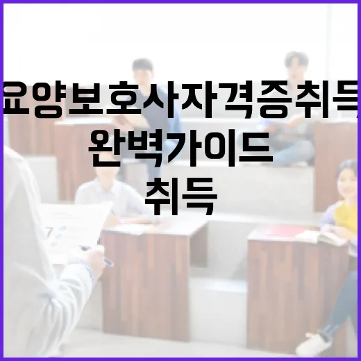 요양보호사 자격증 취득을 위한 완벽 가이드 - 요약
