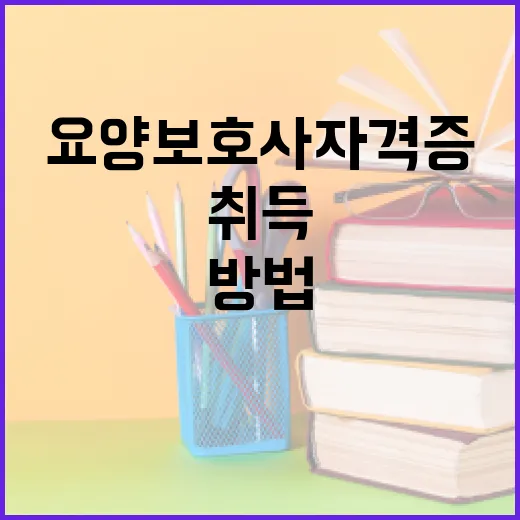 요양보호사 자격증을 취득하는 방법 - 요약