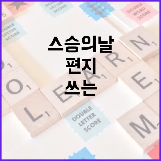 스승의날에 진심을 전하는 편지를 쓰는 방법 - 요약