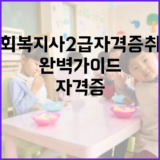 사회복지사 2급 자격증 취득을 위한 완벽 가이드 - 요약